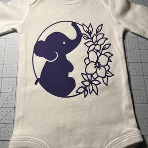 Carter’s homemade baby onesie. Long sleeved.